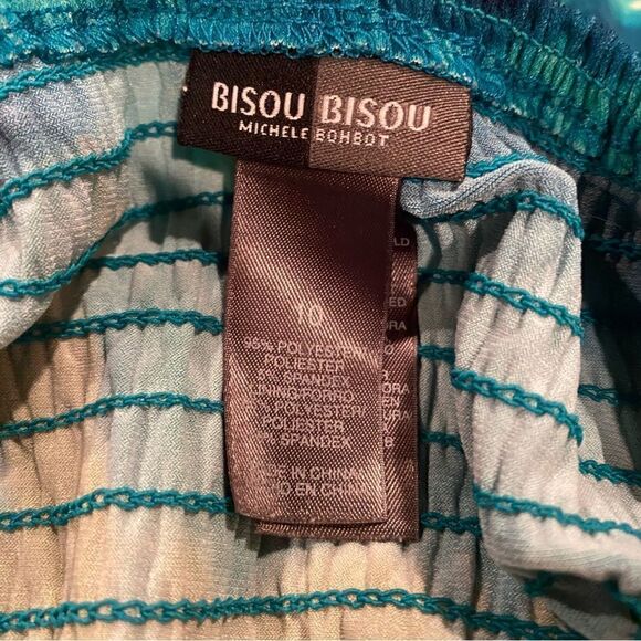 Bisou Bisou Halter Top Maxi Dress Tie Dye Size 10 Padded Bra - Picture 5 of 10